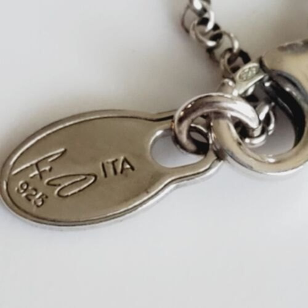 Frederic Duclos Sterling Silver Love Knot 40 in Long Necklace - Picture 6 of 9